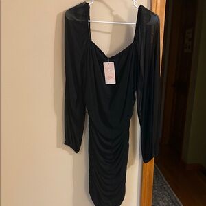 Elegant Black Long Sleeve Dress